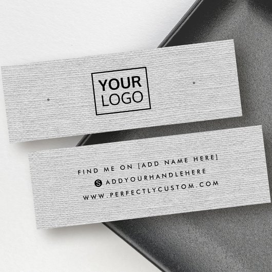 Carte d'affichage du logo de la boucle d'oreille g