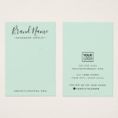 Carte d'affichage du logo de l'écriture moderne me (Devant & derrière)