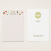 Carte d'affichage du logo de Noël (Devant & derrière)