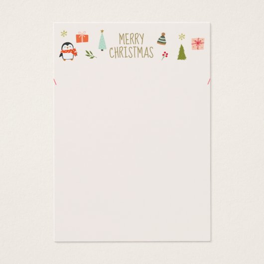 Carte d'affichage du logo de Noël (Devant)