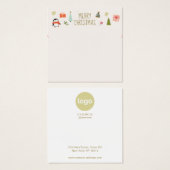 Carte d'affichage du logo de Noël (Devant & derrière)