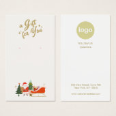 Carte d'affichage du logo de Noël Père Noël (Devant & derrière)