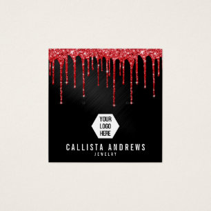 Carte d'affichage du logo de Parties scintillant r