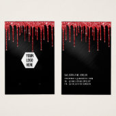 Carte d'affichage du logo de Parties scintillant r (Devant & derrière)