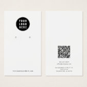 Carte d'affichage du logo de votre entreprise Code (Devant & derrière)