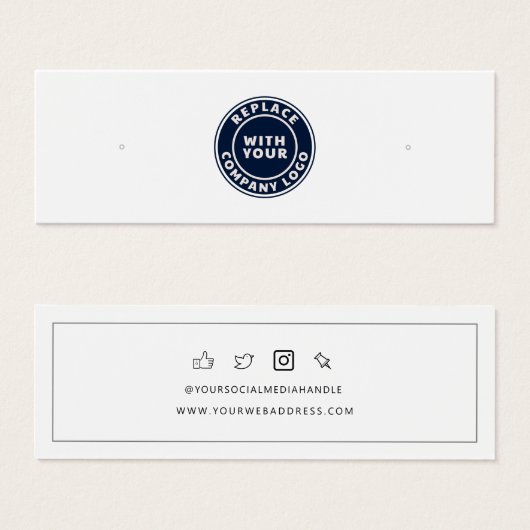 Carte d'affichage du logo d'entreprise (Devant & derrière)