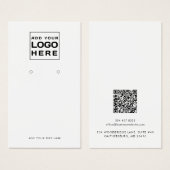 Carte d'affichage du logo d'entreprise et du code  (Devant & derrière)