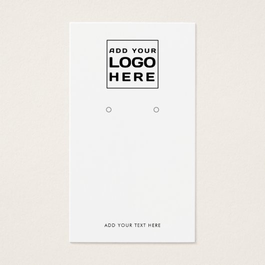 Carte d'affichage du logo d'entreprise et du code  (Devant)