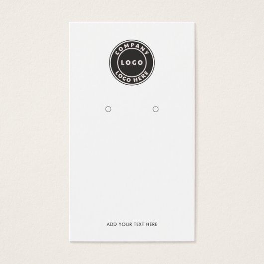 Carte d'affichage du logo d'entreprise et du code  (Devant)