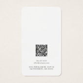 Carte d'affichage du logo d'entreprise et du code (Dos)