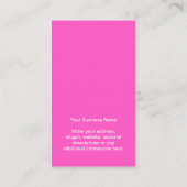 Carte d'affichage du logo d'entreprise Fuchsia ros (Dos)