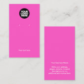 Carte d'affichage du logo d'entreprise Fuchsia ros (Devant / Derrière)