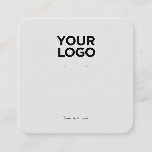 Carte d'affichage du logo d'entreprise Gris carré (Devant)