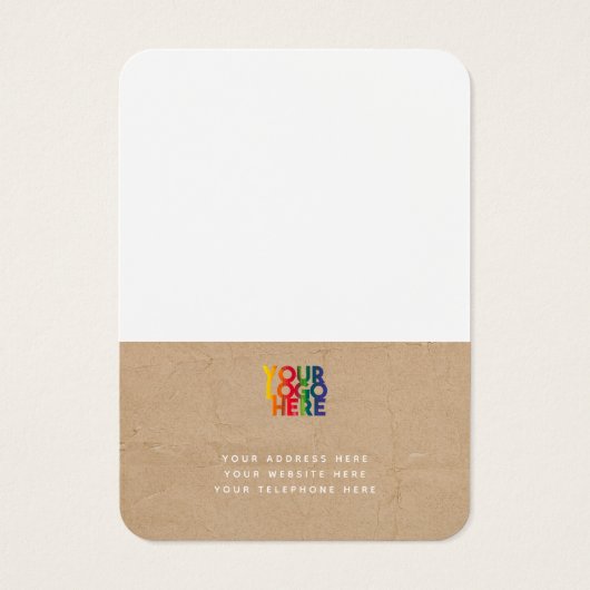 Carte d'affichage du logo d'entreprise Kraft Stud  (Dos)