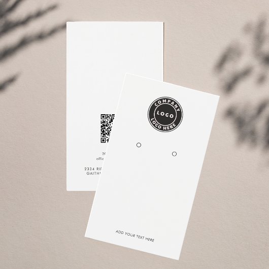 Carte d'affichage du logo d'entreprise QR Code sim
