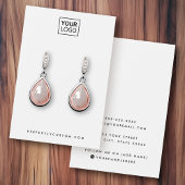 Carte d'affichage du logo d'oreille en blanc clair