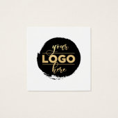 Carte d'affichage du logo du carré arrière blanc (Dos)