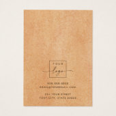 Carte d'affichage du logo du script en terre cuite (Dos)