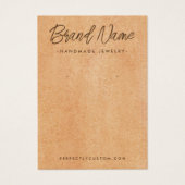 Carte d'affichage du logo du script en terre cuite (Devant)