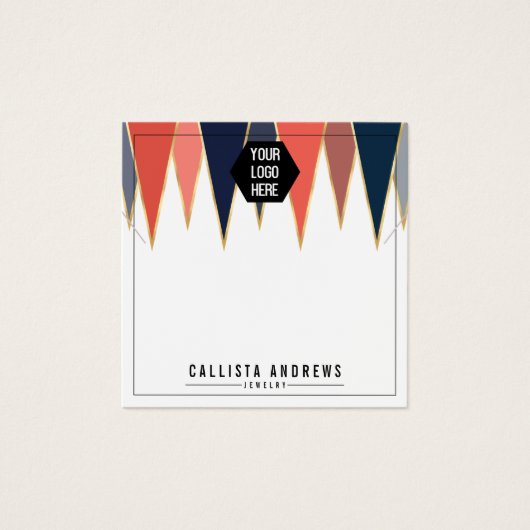 Carte d'affichage du logo du triangle de corail de (Devant)