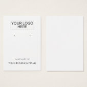 Carte d'affichage du logo "Fabriqué à la main" (Devant & derrière)