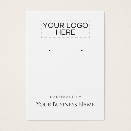 Carte d'affichage du logo "Fabriqué à la main" (Devant)