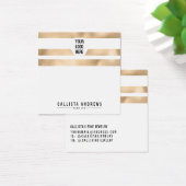 Carte d'affichage du logo Gold White Stripes (Bureau)