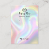 Carte d'affichage du logo holographique Bijoux (Devant)