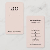 Carte d'affichage du logo Médias sociaux Pastel ro (Devant / Derrière)