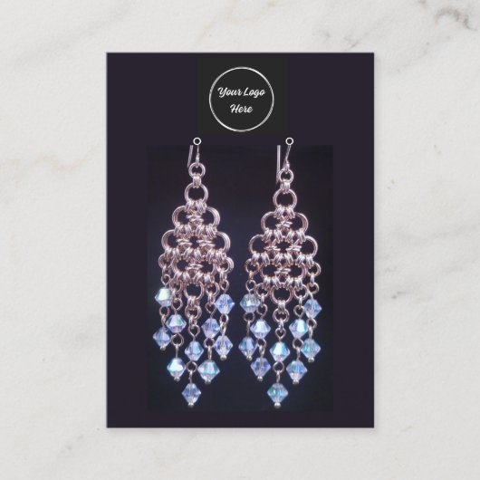 Carte d'affichage du logo noir (Devant)