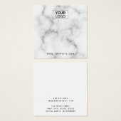 Carte d'affichage du logo personnalisé en marbre b (Devant & derrière)