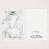 Carte d'affichage du logo personnalisé en marbre b (Devant & derrière)