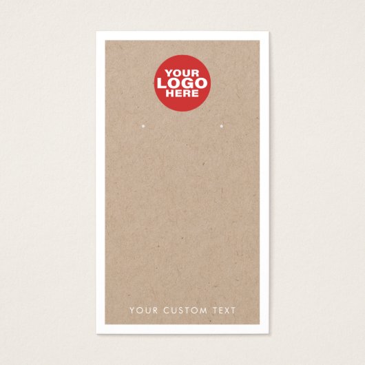 Carte d'affichage du logo personnalisé Kraft porta (Devant)