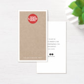 Carte d'affichage du logo personnalisé Kraft porta (Bureau)