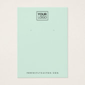 Carte d'affichage du logo personnalisé vert menthe (Devant)