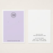 Carte d'affichage du logo personnalisé violet et b (Devant & derrière)
