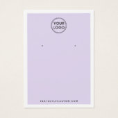 Carte d'affichage du logo personnalisé violet et b (Devant)