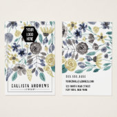 Carte d'affichage du logo Porte - clé gris-jaune (Devant & derrière)