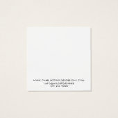 Carte d'affichage du logo pour bijoux (Dos)