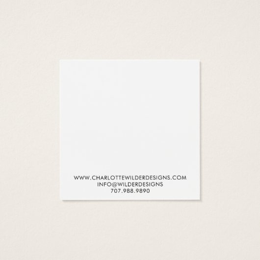 Carte d'affichage du logo pour bijoux (Dos)