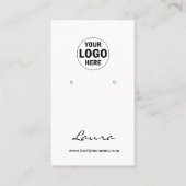 Carte d'affichage du logo Social Media Black White (Devant)