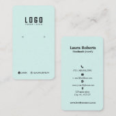 Carte d'affichage du logo Social Media Pastel Turq (Devant / Derrière)