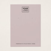 Carte d'affichage du logo taupe rose léger (Devant)