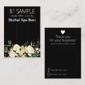 Carte d'affichage du prix de l'échantillon de savo (Devant / Derrière)