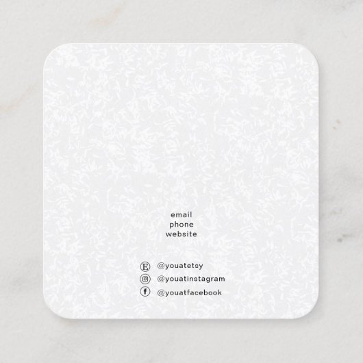 Carte d'affichage du produit d'écoute papillon (Dos)