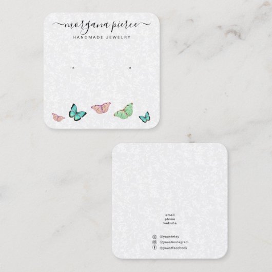 Carte d'affichage du produit d'écoute papillon (Devant / Derrière)