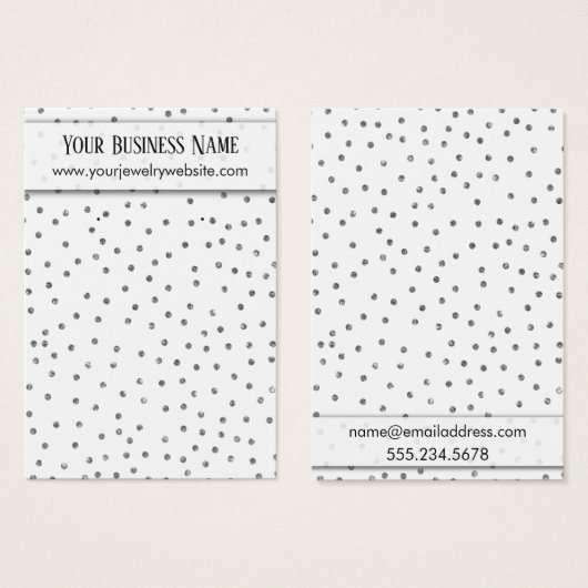 Carte d'affichage du support d'oreille blanc Confe (Devant & derrière)