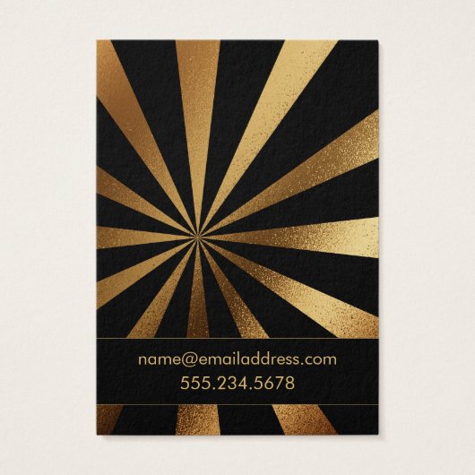 Carte d'affichage du support d'oreille noir Gold S (Dos)