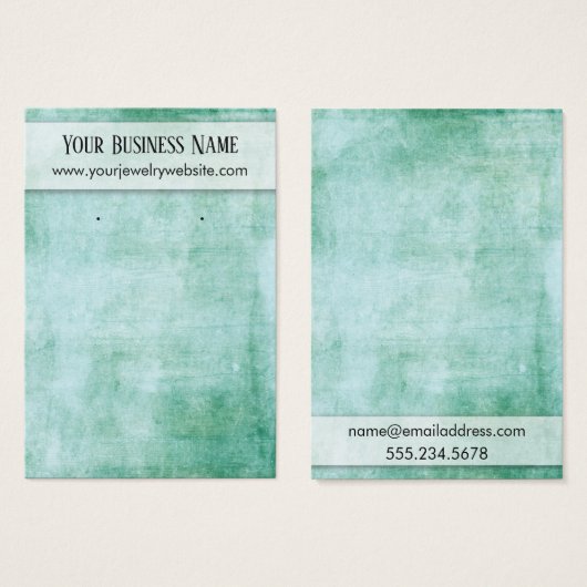 Carte d'affichage du support d'oreille vert détend (Devant & derrière)