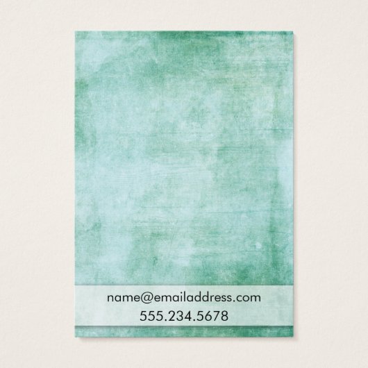 Carte d'affichage du support d'oreille vert détend (Dos)